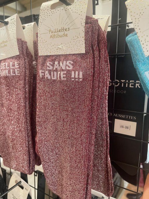 Chaussette Paillettes Attitude - Sans Faute